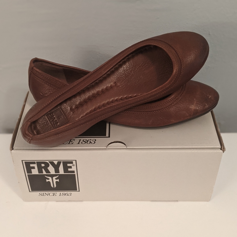 Frye Brown Leather Flats